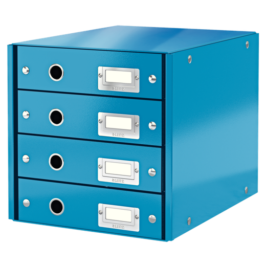 Bucs de 4 cajones Click & Store (290x283x360mm), azul