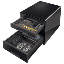 Bucs de cajones Leitz DUAL Desk Cube 4 cajones (2 grandes y 2 pequeños), negro/antracita ref. 52521095