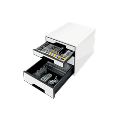 Bucs de cajones WOW Desk Cube 4 cajones (2 grandes y 2 pequeños), negro/blanco