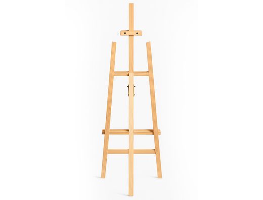 Caballete de pie pintor liderpapel madera de pino barnizado 58,5x175x75 cm certificado fsc