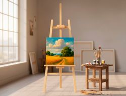 Caballete de pie pintor liderpapel madera de pino barnizado 60x150x60 cm certificado fsc