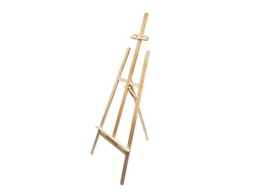 Caballete de pie pintor liderpapel madera de pino barnizado 60x150x60 cm certificado fsc