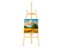Caballete de pie pintor liderpapel madera de pino barnizado 60x150x60 cm certificado fsc