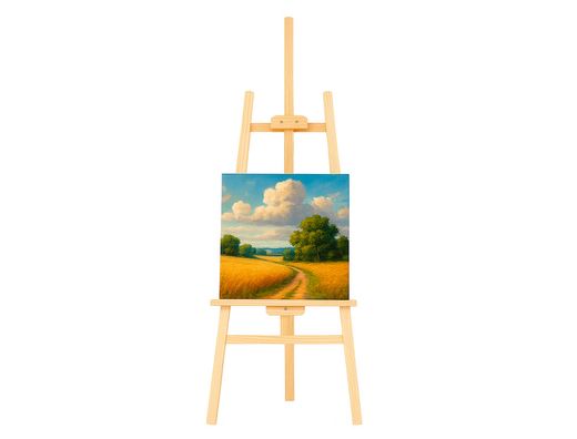 Caballete de pie pintor liderpapel madera de pino barnizado 60x150x60 cm certificado fsc