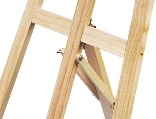 Caballete de pie pintor liderpapel madera de pino barnizado 60x150x60 cm certificado fsc