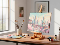 Caballete pintor de sobremesa liderpapel madera de pino barnizado 34x16x13 cm certificado fsc