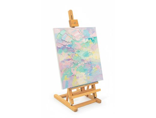 Caballete pintor de sobremesa liderpapel madera de pino barnizado 80x27,5x30 cm certificado fsc