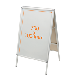 Caballete publicitario con marco a presión A-Board Premium Plus 700x1000 mm