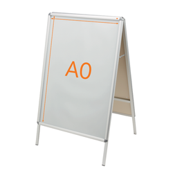 Caballete publicitario con marco a presión A-Board Premium Plus A0
