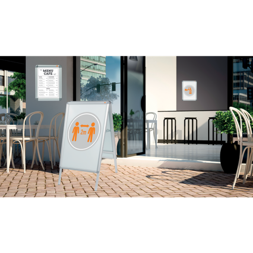 Caballete publicitario con marco a presión A-Board Premium Plus A2
