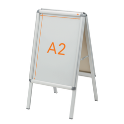 Caballete publicitario con marco a presión A-Board Premium Plus A2