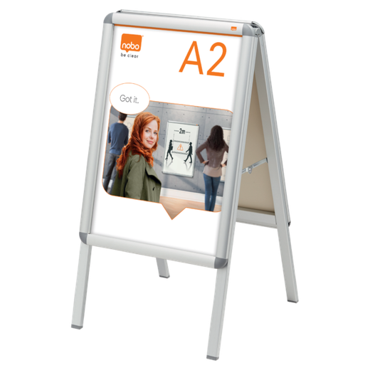 Caballete publicitario con marco a presión A-Board Premium Plus A2