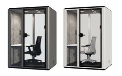 Cabina Box Mejorada con 2 Plazas o 1 Plaza Workstation, Exterior Metálico Blanco