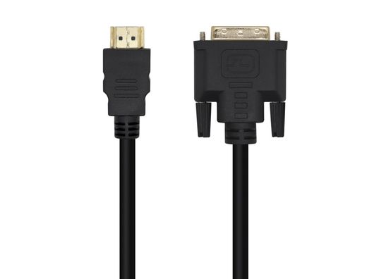 Cable aisens dvi a hdmi dvi18+1/m-hdmi a/m full hd color negro longitud 1,8 m