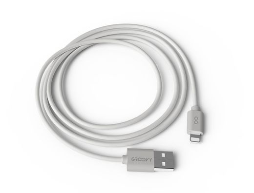 Cable groovy usb 2.0 a apple lightning longitud 1 metro color blanco