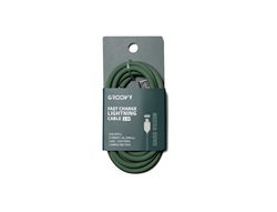 Cable groovy usb 2.0 a usb c apple lightning longitud 1 mt silicona color verde salvia