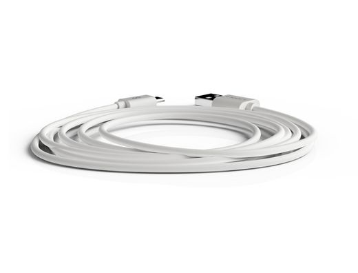 Cable groovy usb-a a micro usb longitud 2 mt color blanco