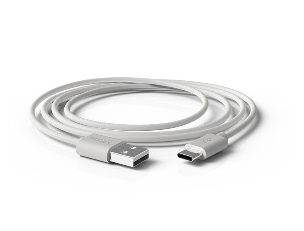 Cable groovy usb-a a tipo c longitud 1 mt color blanco