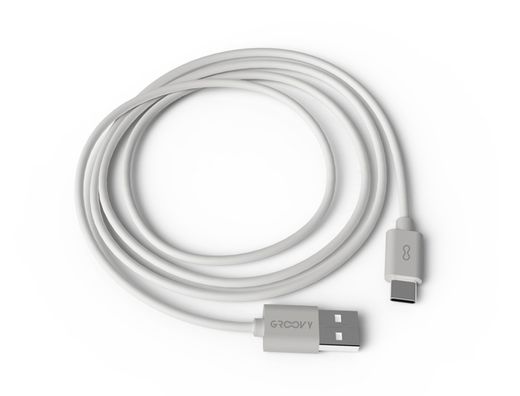 Cable groovy usb-a a tipo c longitud 1 mt color blanco