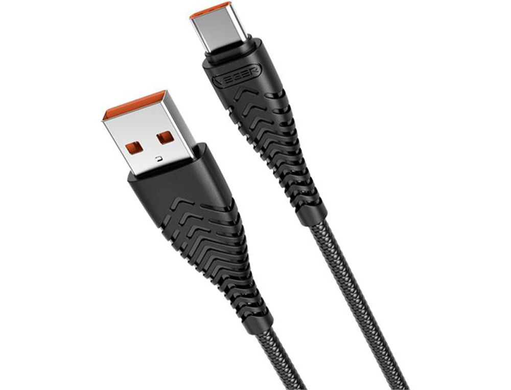 Cable usb 2.0 veger usb-a a usb-c longitud 1,2 mt color negro
