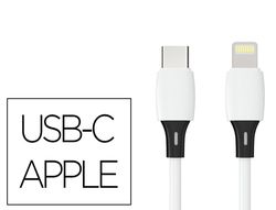 Cable usb-c a apple lightning q-connect pvc longitud 2m blanco
