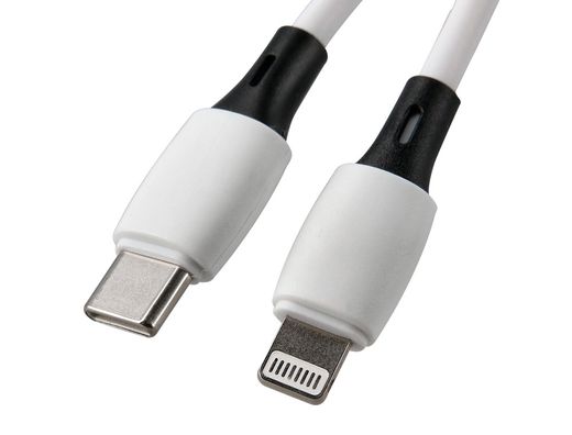 Cable usb-c a apple lightning q-connect pvc longitud 2m blanco