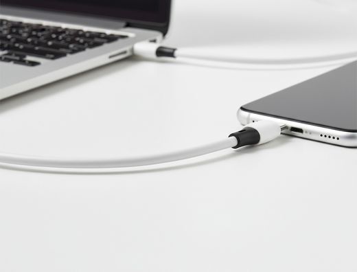 Cable usb-c a apple lightning q-connect pvc longitud 2m blanco