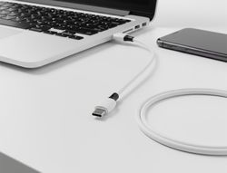 Cable usb-c a usb-a q-connect pvc longitud 2m blanco
