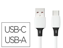 Cable usb-c a usb-a q-connect pvc longitud 2m blanco