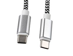 Cable usb-c a usb-c q-connect nailon longitud 1m blanco
