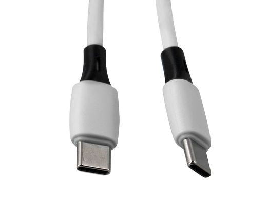Cable usb-c a usb-c q-connect pvc longitud 1m blanco