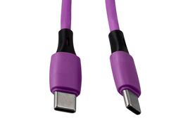 Cable usb-c a usb-c q-connect pvc longitud 1m morado