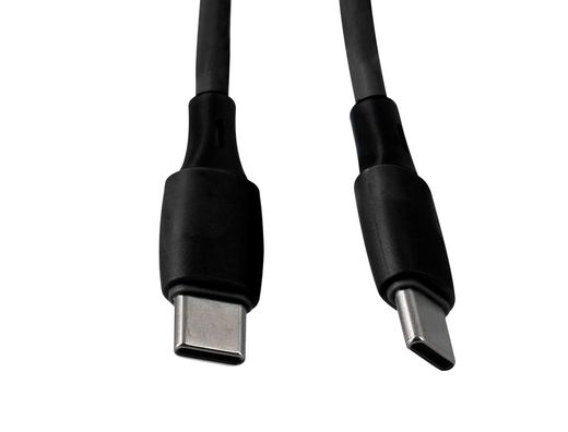 Cable usb-c a usb-c q-connect pvc longitud 1m negro