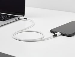 Cable usb-c a usb-c q-connect pvc longitud 2m blanco