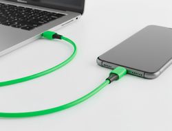 Cable usb-c a usb-c q-connect pvc longitud 2m verde