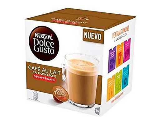 Cafe Dolce Gusto Cafe con Leche Descafeinado Monodosis Caja de 16 Unidades