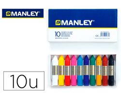 Caja 10 ceras colores variados Manley