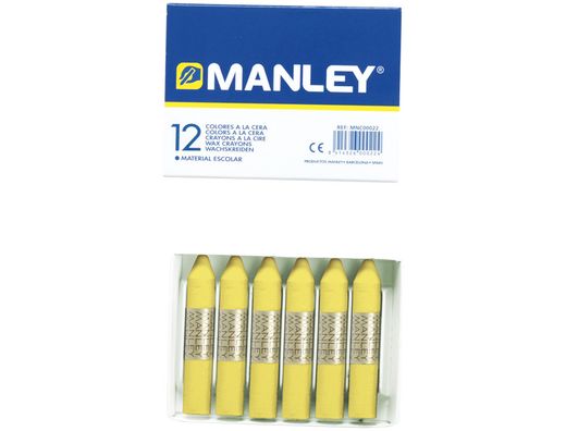 Caja 12 ceras amarillas Manley Nº4 MNC04475