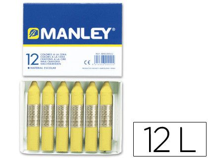 Caja 12 ceras amarillas Manley Nº4 MNC04475