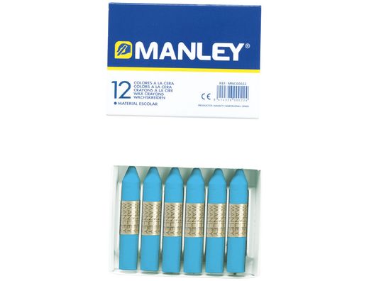 Caja 12 ceras nº17 azul celeste MNC04602