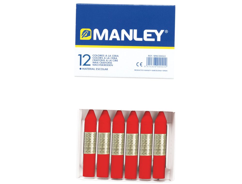 Caja 12 ceras nº9 rojo escarlata MNC04522