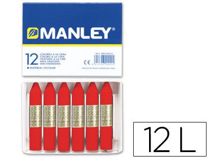 Caja 12 ceras nº9 rojo escarlata MNC04522