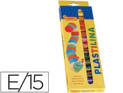 Caja 15 barras plastilina colores variados Jovi