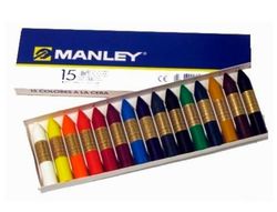 Caja 15 ceras colores variados Manley