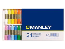 Caja 24 ceras colores variados Manley