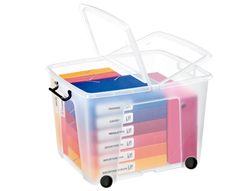 Caja almacenamiento Cep 75 l. cierre clips transparente