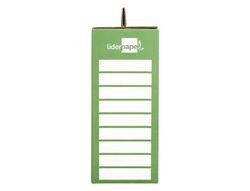 Caja archivador definitivo liderpapel carton reforzado con asa color verde cheque libro 393x120x279mm