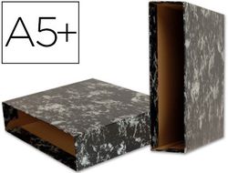 Caja Archivador Liderpapel Classic Blue Cuarto Apaisado Negra