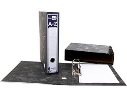 Caja Archivador Liderpapel Classic Blue Cuarto Apaisado Negra