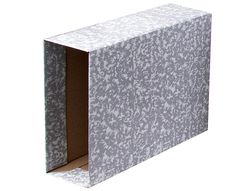 Caja Archivador Liderpapel Classic Red Cuarto Apaisado Gris